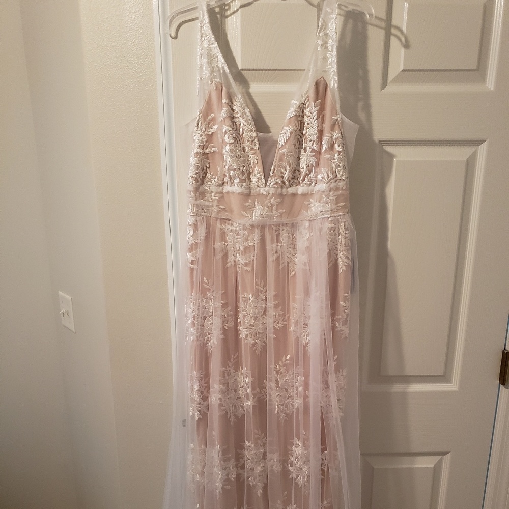 Ivory nude tulle dress
